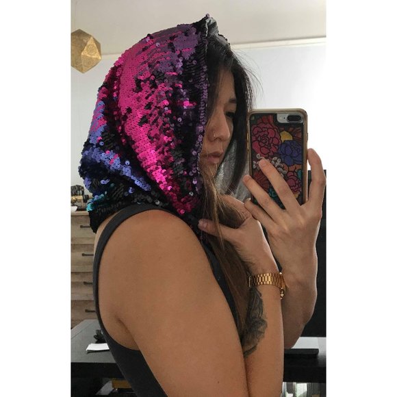Stardust Love Accessories - Stardust Love Galactic Sparkle Infinity Scarf Hood